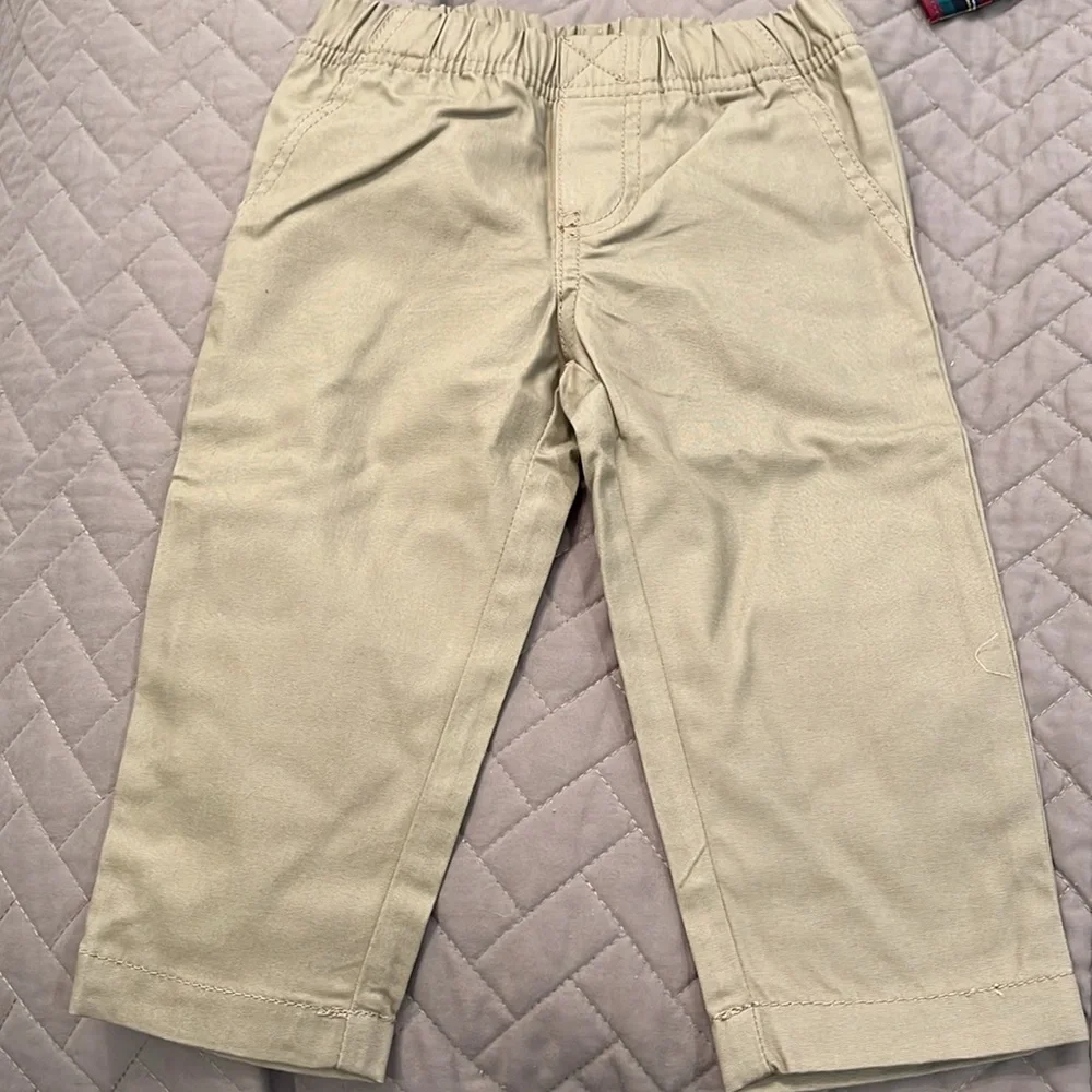 Carter Baby 2-Piece Plaid Button-Front Top & Pant Set/NWT/12M
